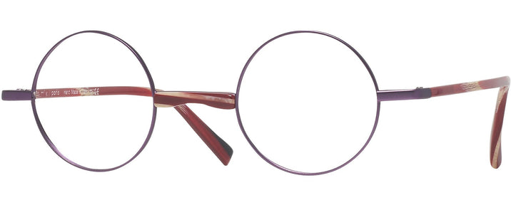 Round Matte Bordeaux/Metallic Ruby Alain Mikli A02041 Single Vision Full Frame View #1