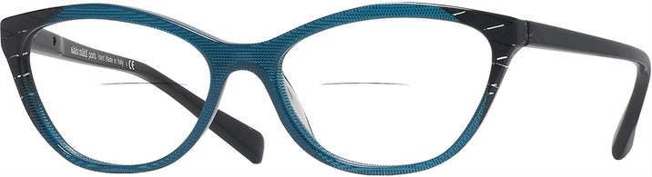 Cat Eye Rumble Black/pontille Petrol Alain Mikli A03067 Bifocal View #1