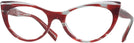 Cat Eye Black/crystal/black Red Alain Mikli A03087 Progressive No-Lines View #1