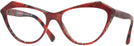 Cat Eye Rouge Mikli/palmier Rouge Alain Mikli A03089 Computer Style Progressive View #1