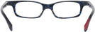 Rectangle Blue Memphis Alain Mikli A03096 Single Vision Half Frame View #4