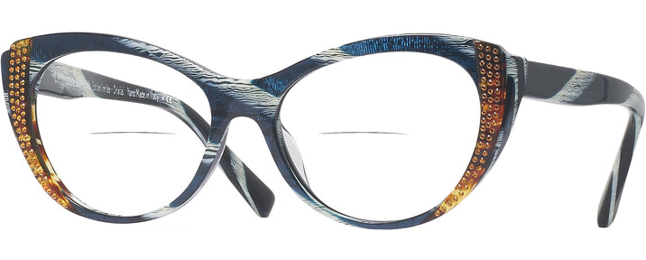  Metal Blue Horn Alain Mikli A03115B Bifocal View #1