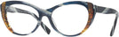 Cat Eye Metal Blue Horn Alain Mikli A03115B Single Vision Full Frame View #1
