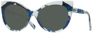 Cat Eye Crystal Waves Black Blue Alain Mikli A05032 Progressive Reading Sunglasses View #1