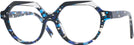 Round Blue Mosaique / Crystal / Noir Alain Mikli A05067 Single Vision Full Frame View #1