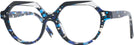 Round Blue Mosaique / Crystal / Noir Alain Mikli A05067 Computer Style Progressive View #1