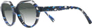 Round Blue Mosaique / Crystal / Noir Alain Mikli A05067 w/ Gradient Progressive Reading Sunglasses View #3
