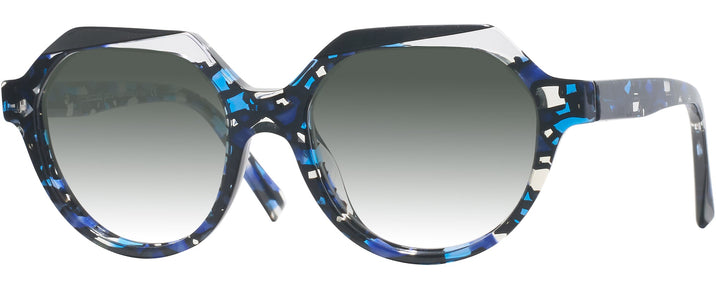 Round Blue Mosaique / Crystal / Noir Alain Mikli A05067 w/ Gradient Progressive Reading Sunglasses View #1