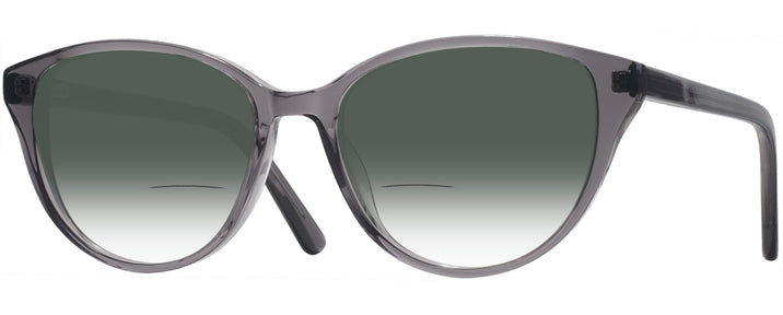 Oval Translucent Grey Independence w/ Gradient Bifocal Reading Sunglasses View #1
