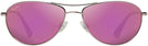 Aviator Silver/Rose Gold Maui Jim Baby Beach 245 View #2