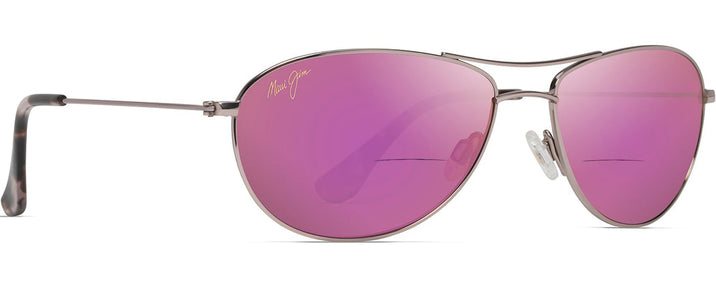Aviator Gold/pink Mirror Lens Maui Jim Baby Beach 245 Bifocal Reading Sunglasses View #1
