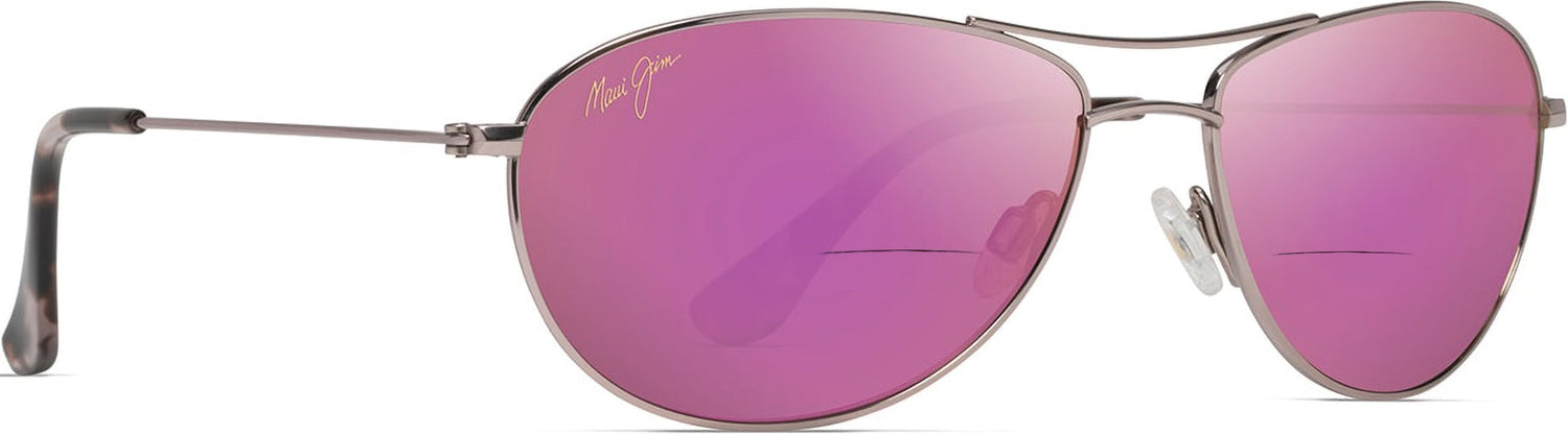 Gold/pink Mirror Lens Maui Jim Baby Beach 245 Bifocal 