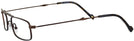 Rectangle Dark Bronze Bat Wings Fortitude Single Vision Half Frame View #3