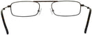 Rectangle Dark Bronze Bat Wings Fortitude Single Vision Half Frame View #4