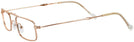 Rectangle Gold Bat Wings Fortitude Single Vision Half Frame View #3