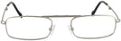 Rectangle Nickel Bat Wings Fortitude Single Vision Half Frame View #2