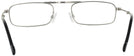 Rectangle Nickel Bat Wings Fortitude Single Vision Half Frame View #4