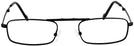 Rectangle Vulcan Black Bat Wings Fortitude Single Vision Half Frame View #2
