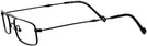 Rectangle Vulcan Black Bat Wings Fortitude Single Vision Half Frame View #3