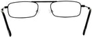 Rectangle Vulcan Black Bat Wings Fortitude Single Vision Half Frame View #4