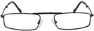 Rectangle Dark Bronze Bat Wings Stealth Single Vision Half Frame View #2