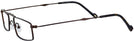 Rectangle Dark Bronze Bat Wings Stealth Single Vision Half Frame View #3