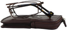 Rectangle Dark Bronze Bat Wings Stealth Single Vision Half Frame View #1