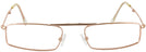 Rectangle Gold Bat Wings Stealth Single Vision Half Frame View #2