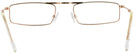 Rectangle Gold Bat Wings Stealth Single Vision Half Frame View #4