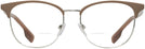 Square Silver/brown Burberry 1355 Bifocal View #2