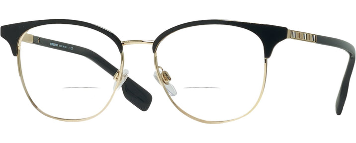 Square Light Gold/black Burberry 1355 Bifocal View #1