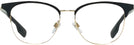 Square Light Gold/black Burberry 1355 Single Vision Full Frame View #2