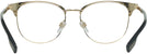 Square Light Gold/black Burberry 1355 Single Vision Full Frame View #4