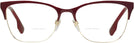 Cat Eye Light Gold/bordeaux Burberry 1362 Bifocal View #2