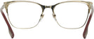 Cat Eye Light Gold/bordeaux Burberry 1362 Single Vision Full Frame View #4