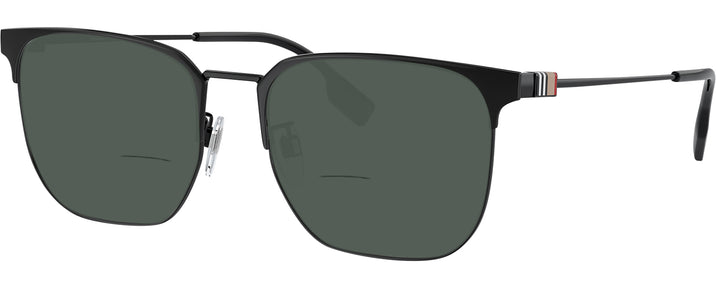 Square Black Burberry 1383D Bifocal Reading Sunglasses View #1