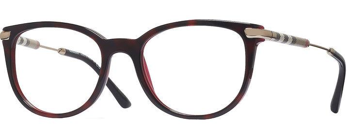 Square Top Havana On Bordeaux Burberry 2255Q Single Vision Full Frame View #1