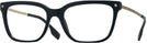 Square Black Burberry 2319 Single Vision Full Frame View #1