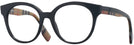 Round Black Burberry 2356 Single Vision Full Frame View #1