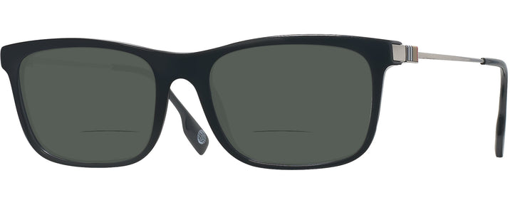 Rectangle Black Burberry 2384 Bifocal Reading Sunglasses View #1