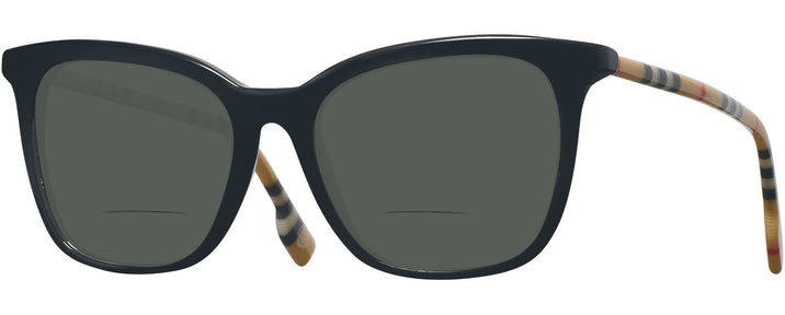 Square Black Burberry 2390 Bifocal Reading Sunglasses View #1