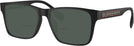 Rectangle Matte Black Burberry 2393D Bifocal Reading Sunglasses View #1