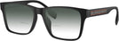 Rectangle Matte Black Burberry 2393D w/ Gradient Bifocal Reading Sunglasses View #1