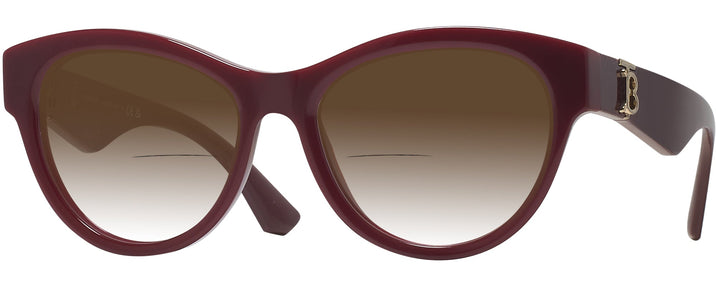  Bordeaux Burberry 2404 w Gradient Bifocal Reading Sunglasses View #1