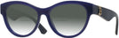 Round Blue Burberry 2404 w Gradient Bifocal Reading Sunglasses View #1