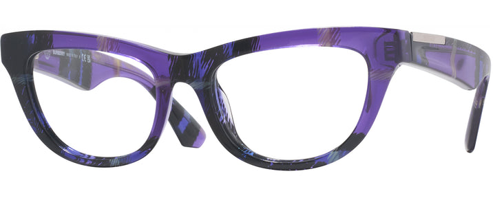 Rectangle Check Violet Burberry 2406U Single Vision Full Frame View #1