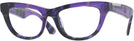 Rectangle Check Violet Burberry 2406U Single Vision Full Frame View #1