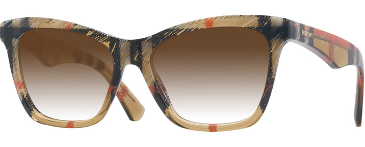 Cat Eye Check Sand Burberry 2416 w/ Gradient Progressive Reading Sunglasses View #1