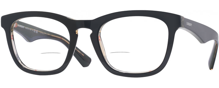 Square Black On Vintage Check Burberry 2417 Bifocal View #1