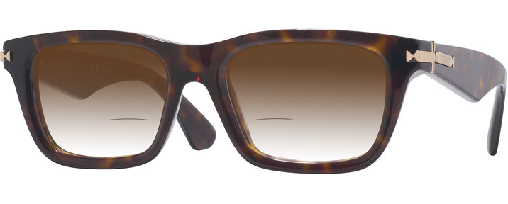 Rectangle Dark Havana Burberry 2419L w/ Gradient Bifocal Reading Sunglasses View #1